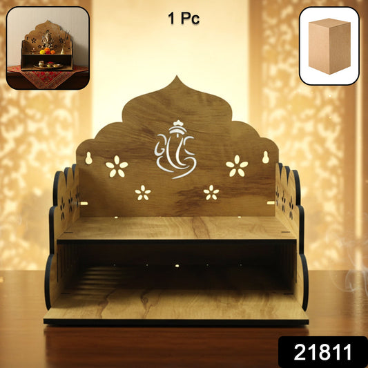 Wooden mandir front view