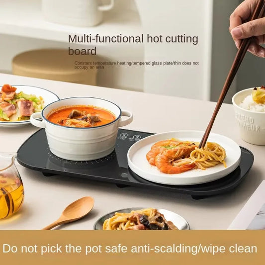 Multifunctional Electric Food Heating Glass Tray