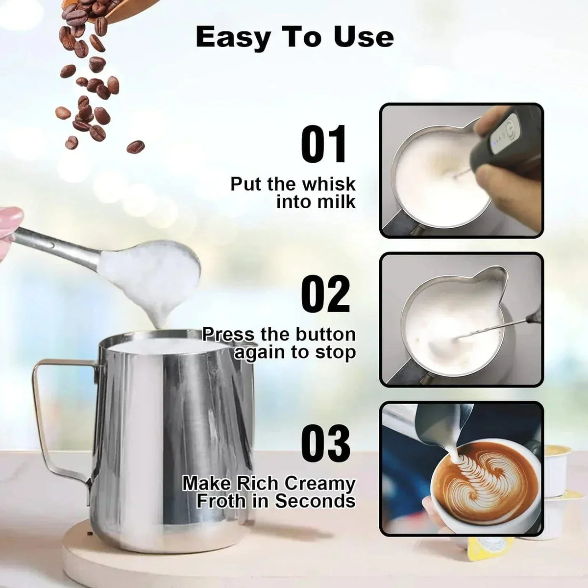 Rechargeable Milk & Coffee Frother