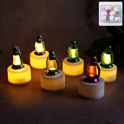 LED lantern candles, set of 6