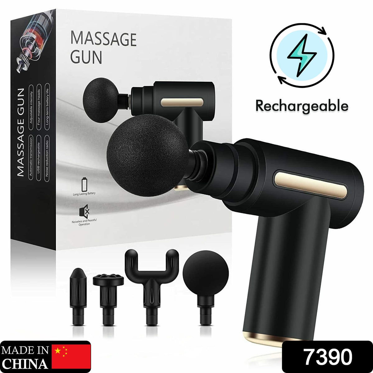 Massage gun in use
