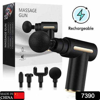 Massage gun in use