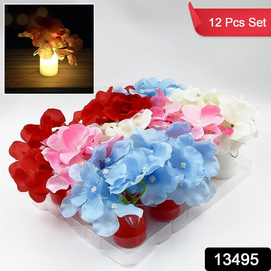 Flower vase LED light glowing