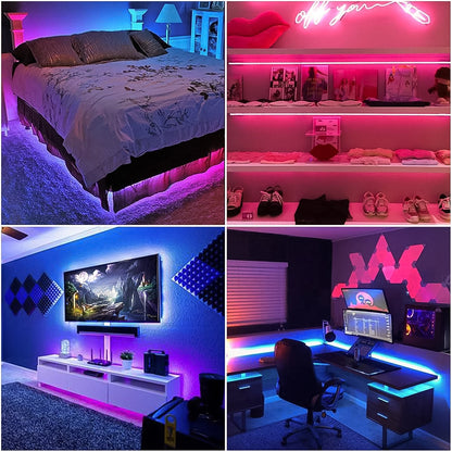 RGB LED strip lights, 3 metre with remote