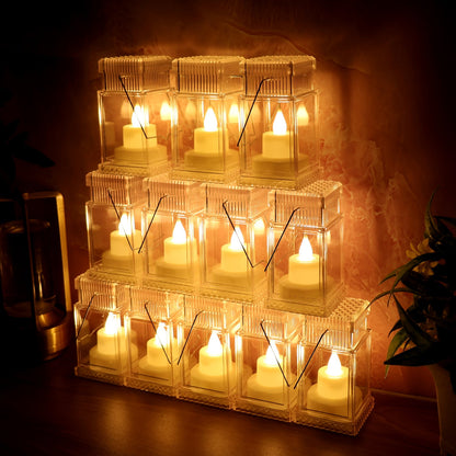 LED storm lanterns on display