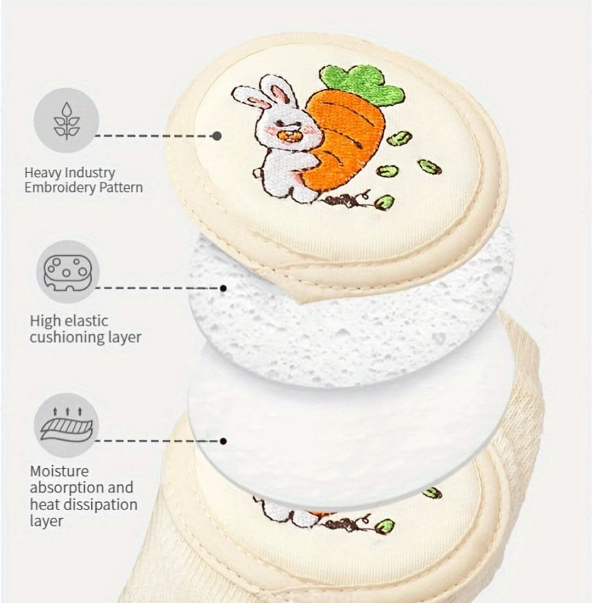 Baby Knee Pads with Cute Animal Embroidery