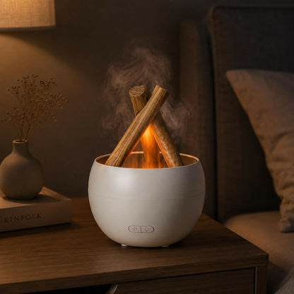 Humidifier in a bedroom