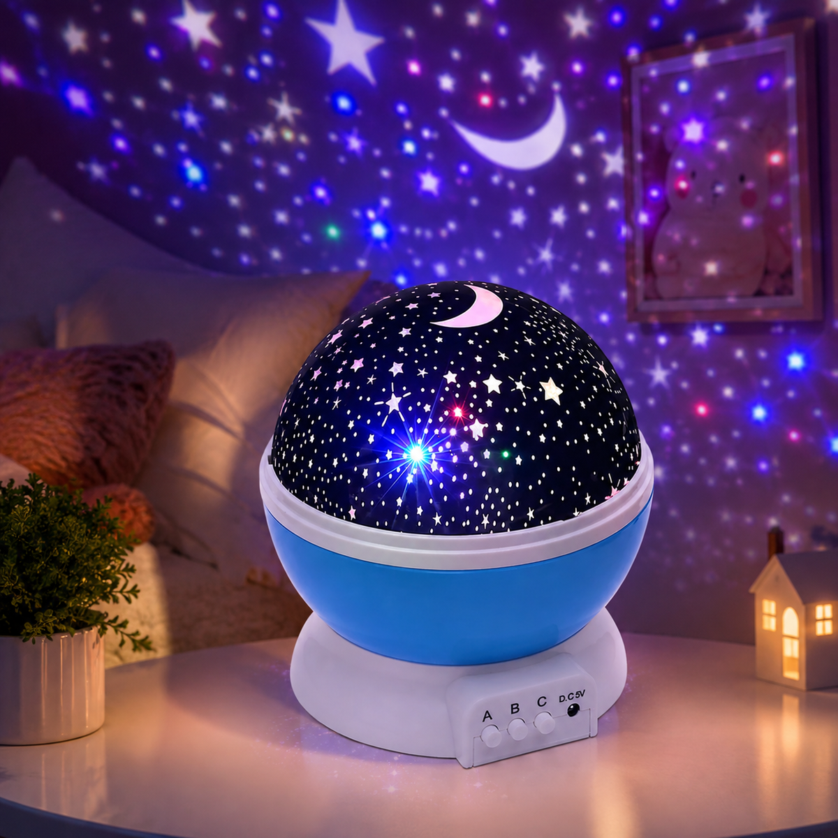 Star projector night lamp