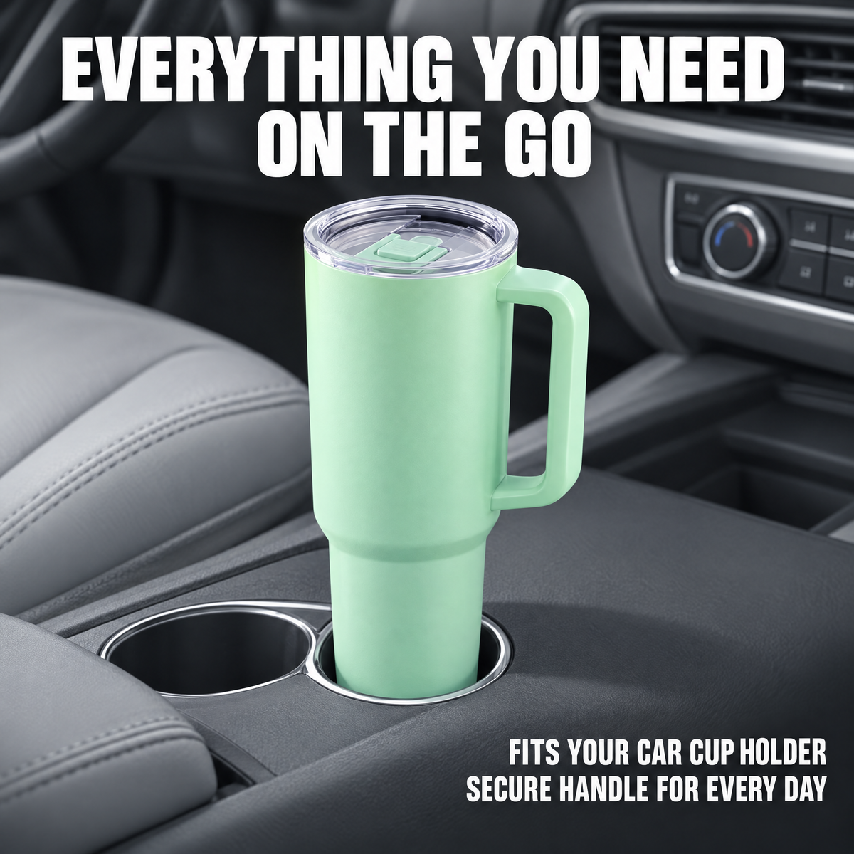 1200ML Insulated Plastic Tumbler with Handle (assorted colors)