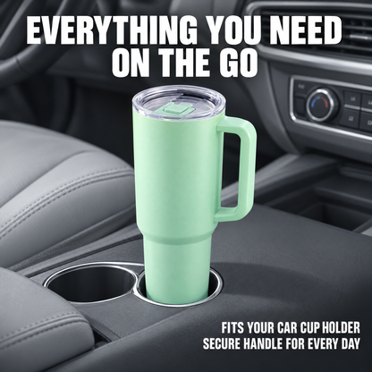 1200ML Insulated Plastic Tumbler with Handle (assorted colors)