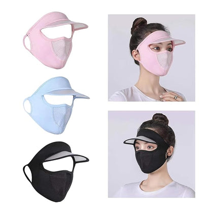 Sun Protection Mask Attached Cap