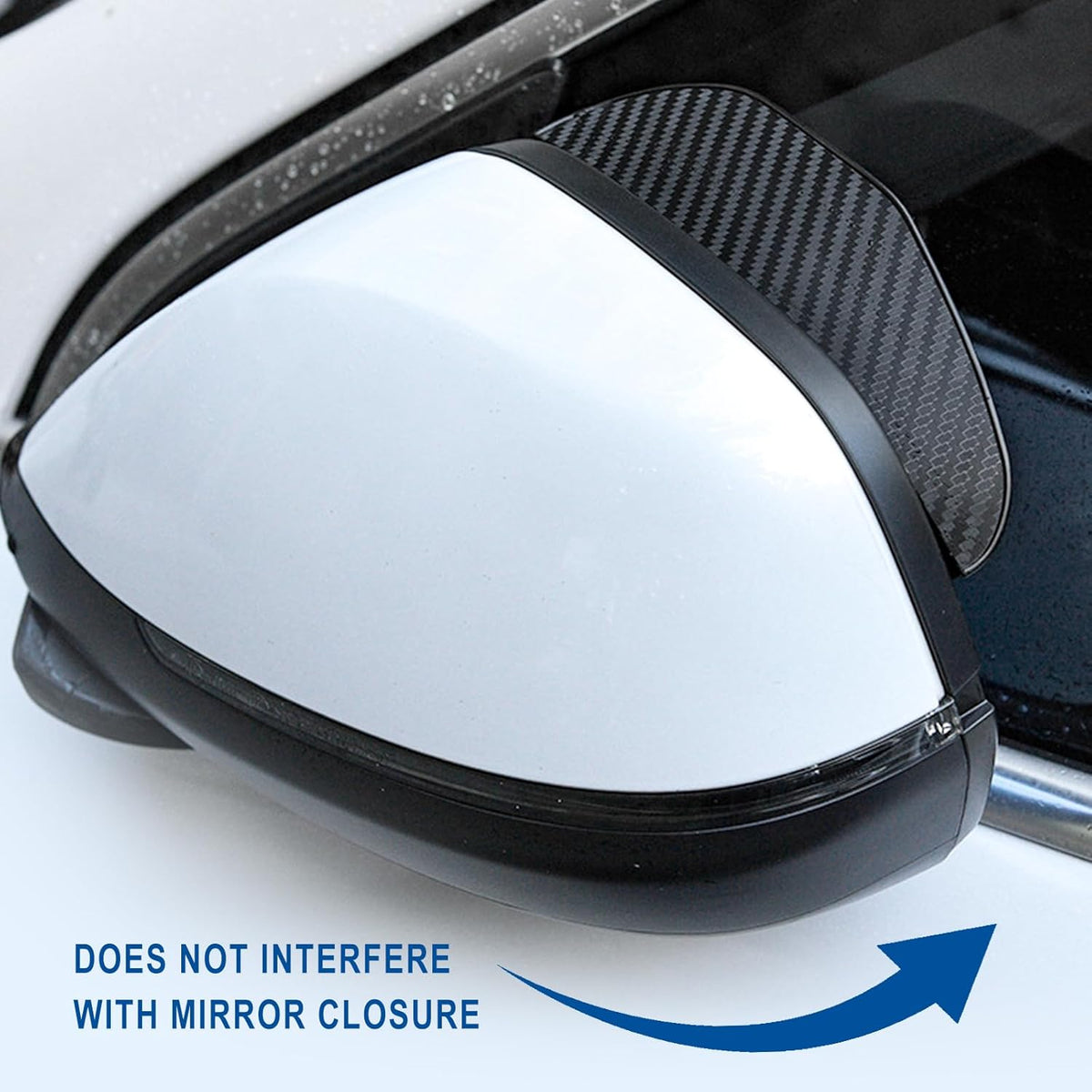 Carbon Fibre Rearview Mirror Rain Cover