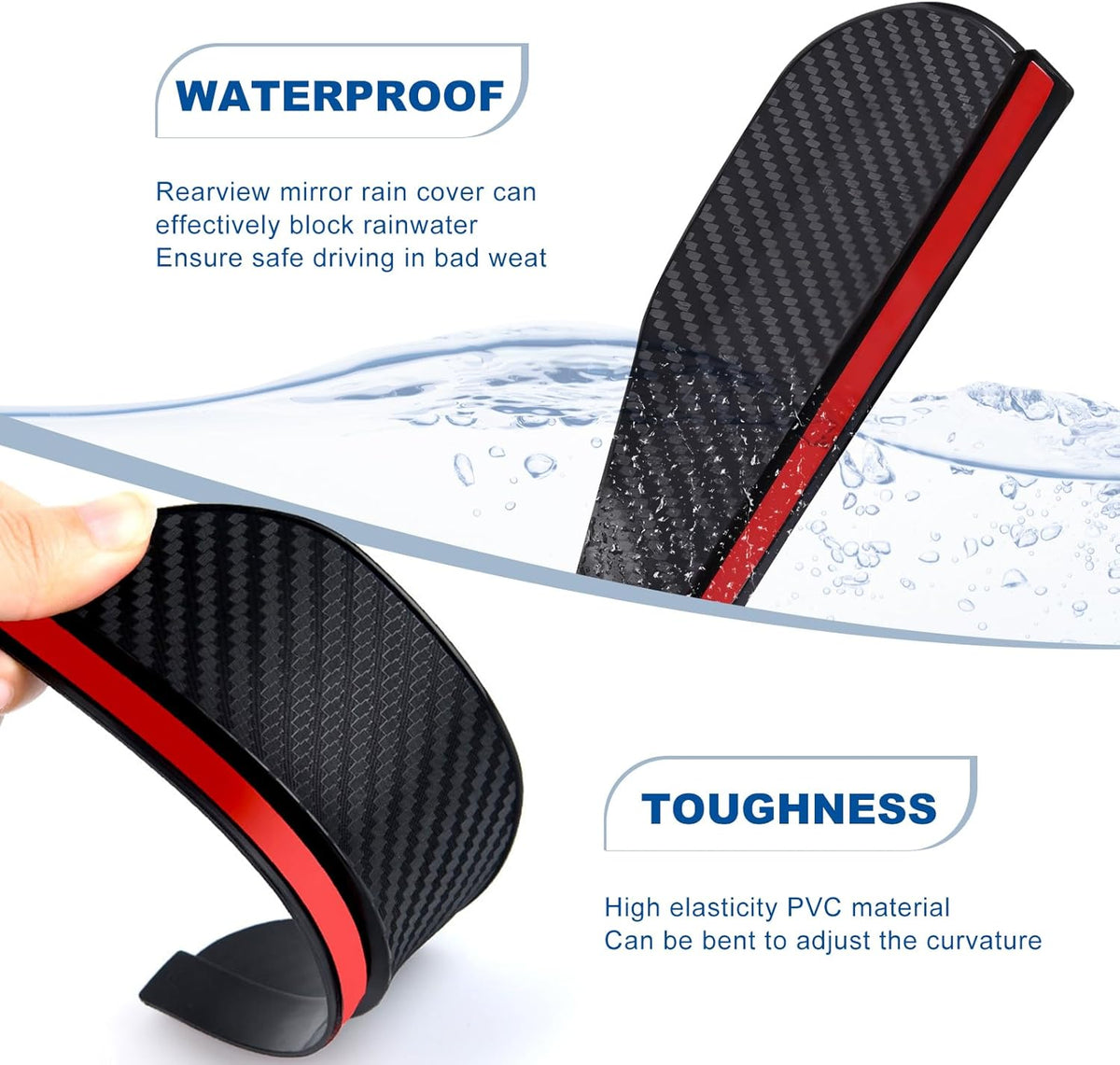 Carbon Fibre Rearview Mirror Rain Cover