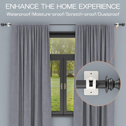 Nail-free Adjustable Rod Bracket Holders (Pack of 4)