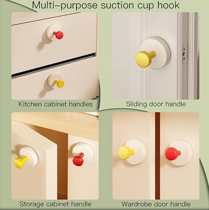Rotating Vacuum Suction Wall Hook (Pack of 4)
