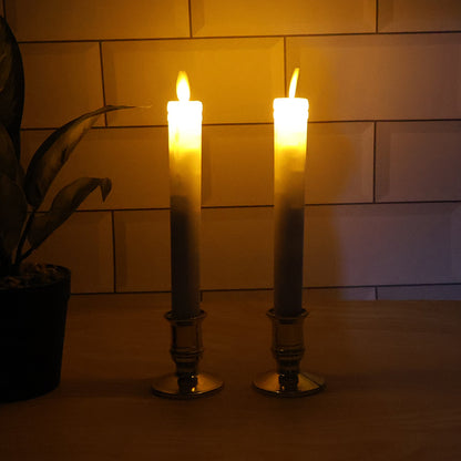 LED taper candles on a table