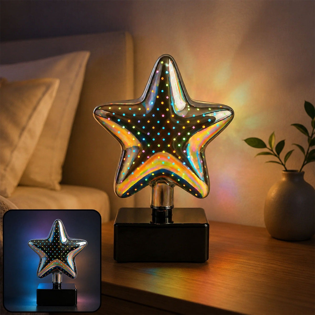 Star 3D illusion LED lamp