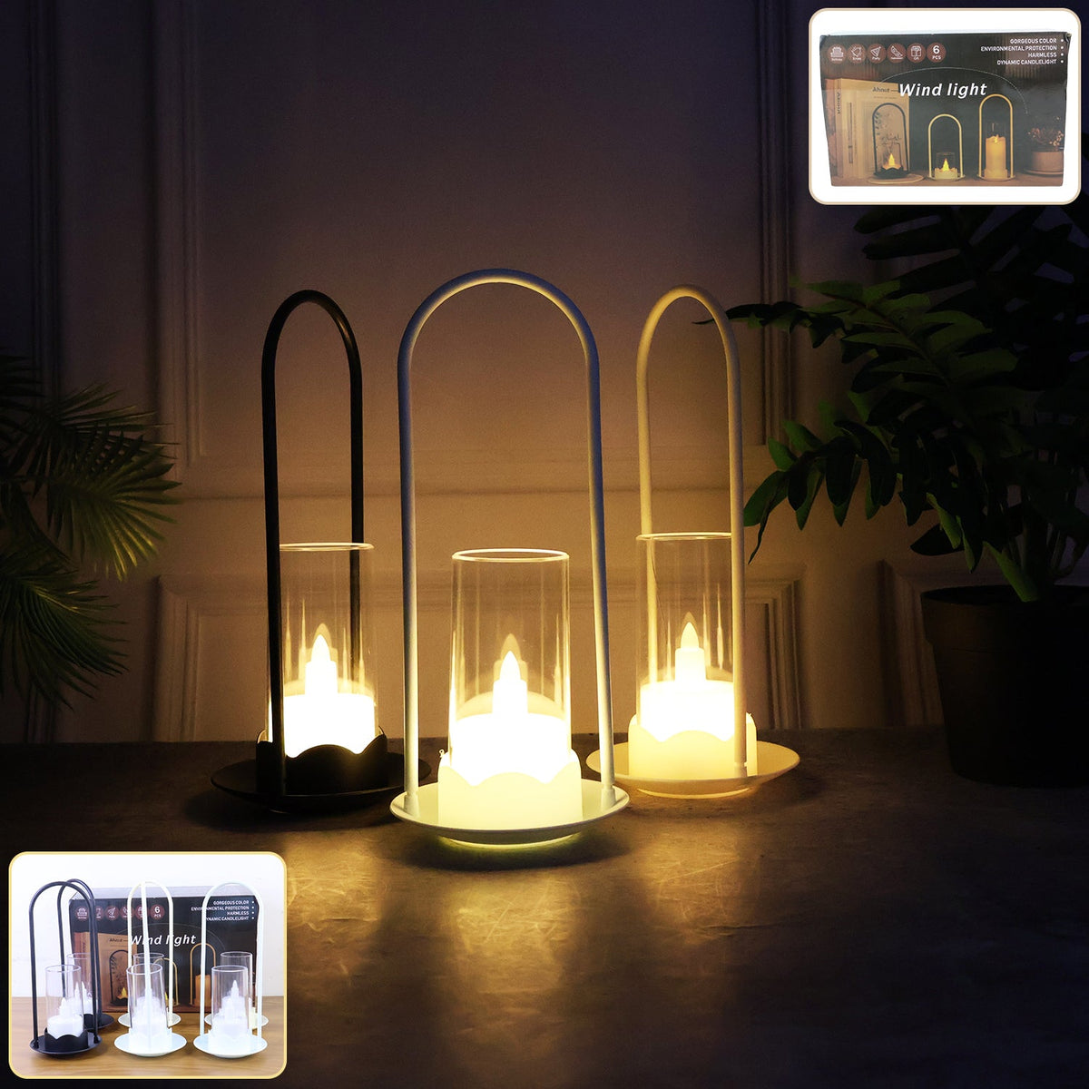 Wind light LED lantern close-up