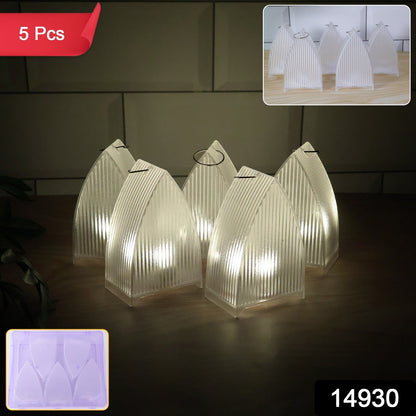 Clear LED lantern glowing