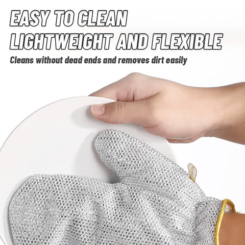 Bamboo Fiber Wire Dishwashing Gloves