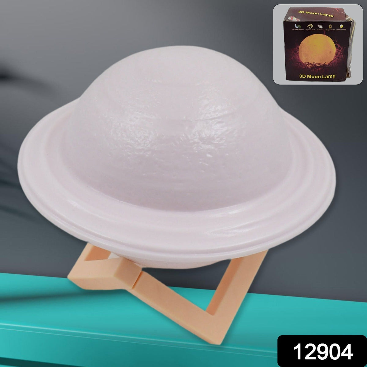 Saturn lamp glowing