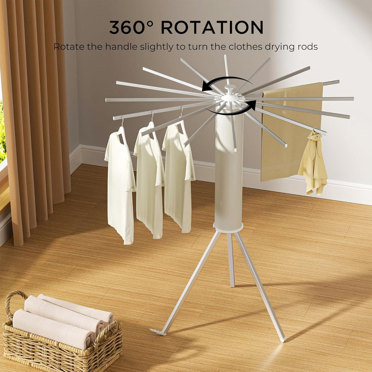 Multifunctional Foldable Outdoor Clothes Drying Stand